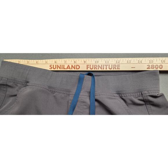 Figs Womens Charcoal Scrub Pants Size Medium High Waist Straight Leg Pockets - Picture 5 of 9